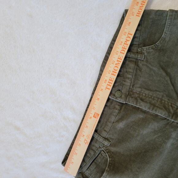 St Johns Bay Corduroy Pants Sz 16 Tall Green Straight Secretly Slender Boot Cut - Picture 8 of 10